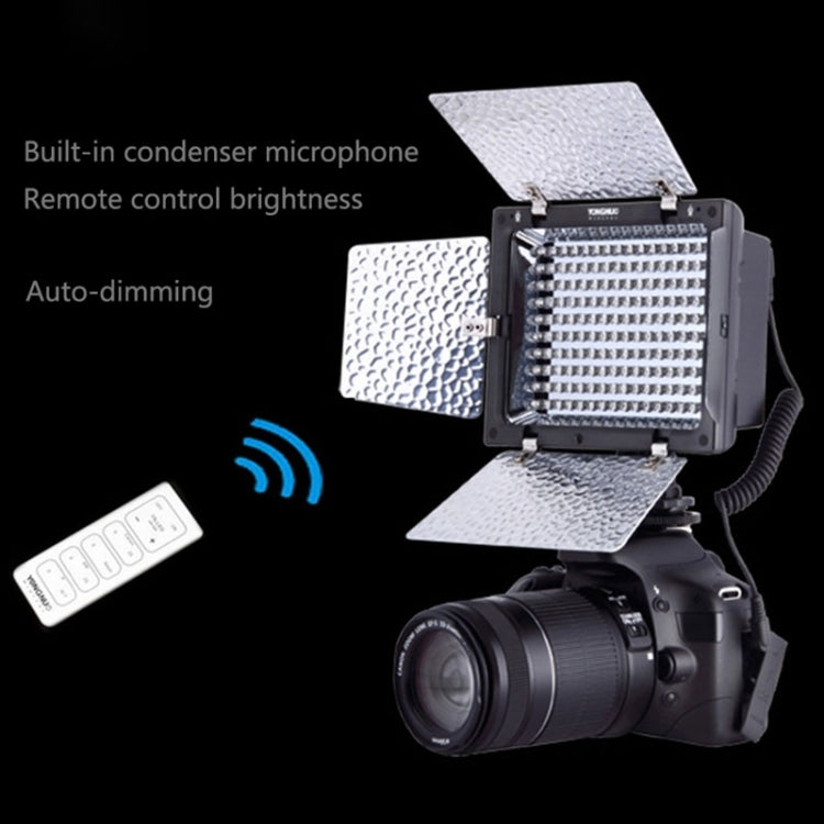 YONGNUO YN-160 II LED Video Light with Luminance Remote Control for Canon Nikon DSLR Camera - Camera Accessories by YONGNUO | Online Shopping UK | buy2fix