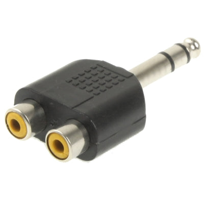 6.35mm Male to 2 RCA Stereo Headphone Jack Adapter - RCA Adapter by buy2fix | Online Shopping UK | buy2fix