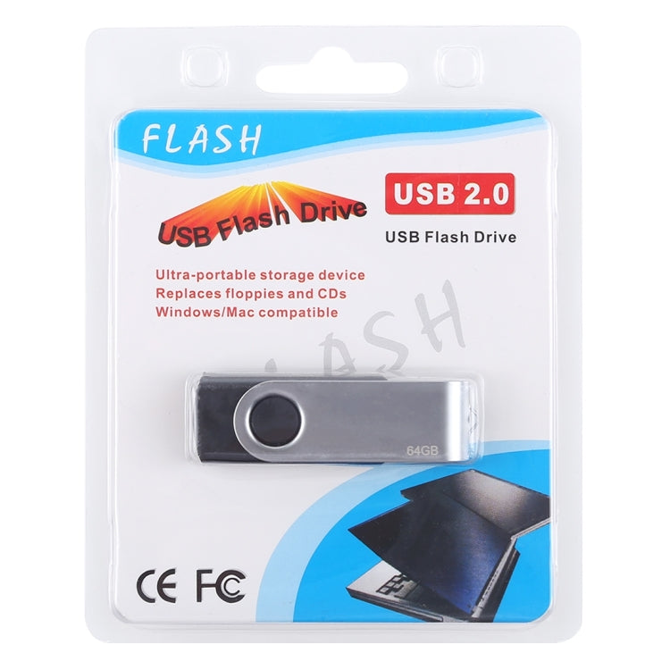 64GB Twister USB 2.0 Flash Disk(Black) - USB Flash Drives by buy2fix | Online Shopping UK | buy2fix