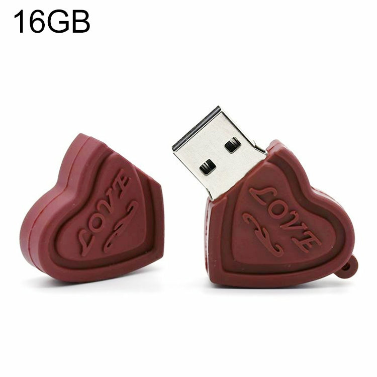 Dual Hearts Style 16GB USB Flash Disk - USB Flash Drives by buy2fix | Online Shopping UK | buy2fix