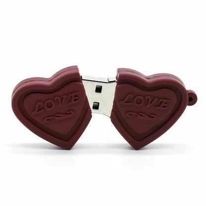 Dual Hearts Style 16GB USB Flash Disk - USB Flash Drives by buy2fix | Online Shopping UK | buy2fix