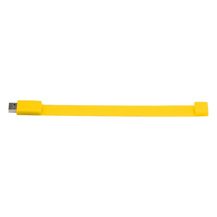 8GB Silicon Bracelets USB 2.0 Flash Disk(Yellow) - USB Flash Drives by buy2fix | Online Shopping UK | buy2fix