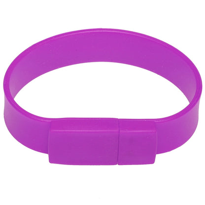 16GB Silicon Bracelets USB 2.0 Flash Disk(Purple) - USB Flash Drives by buy2fix | Online Shopping UK | buy2fix