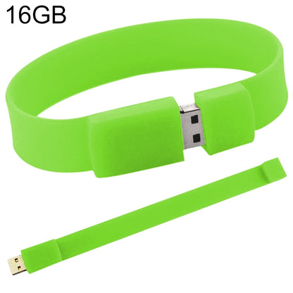 16GB Silicon Bracelets USB 2.0 Flash Disk(Green) -  by buy2fix | Online Shopping UK | buy2fix