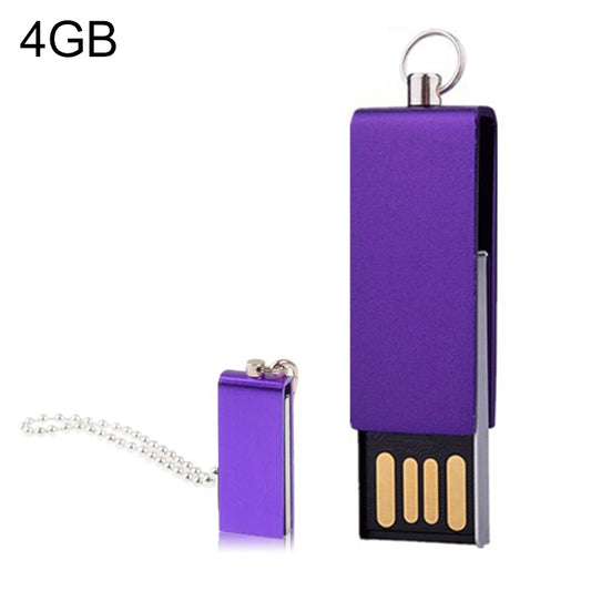 Mini Rotatable USB Flash Disk (4GB), Purple - USB Flash Drives by buy2fix | Online Shopping UK | buy2fix