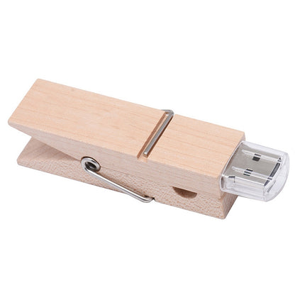 8 GB Wood Clip Style USB Flash Disk - USB Flash Drives by buy2fix | Online Shopping UK | buy2fix