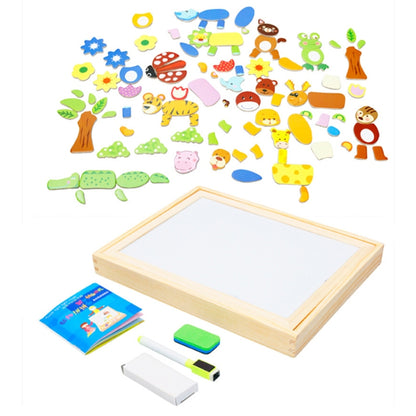 Animal Puzzle Magnetic Double Side Drawing Board - Drawing Toys by buy2fix | Online Shopping UK | buy2fix