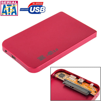 2.5 inch SATA HDD External Case, Size: 126mm x 75mm x 13mm (Red) - HDD Enclosure by buy2fix | Online Shopping UK | buy2fix