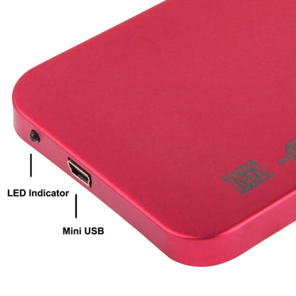 2.5 inch SATA HDD External Case, Size: 126mm x 75mm x 13mm (Red) - HDD Enclosure by buy2fix | Online Shopping UK | buy2fix