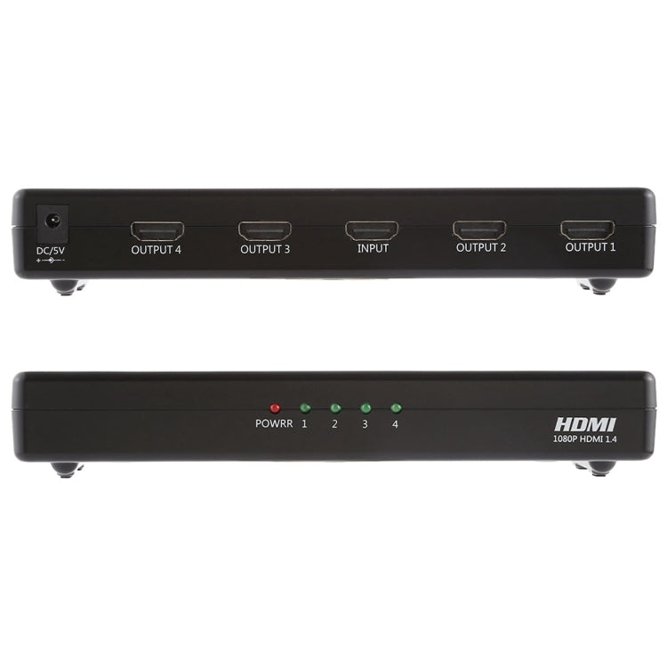 HDMI-400 V1.4 1080P Full HD 1 x 4 HDMI Amplifier Splitter, Support 3D - Splitter by buy2fix | Online Shopping UK | buy2fix