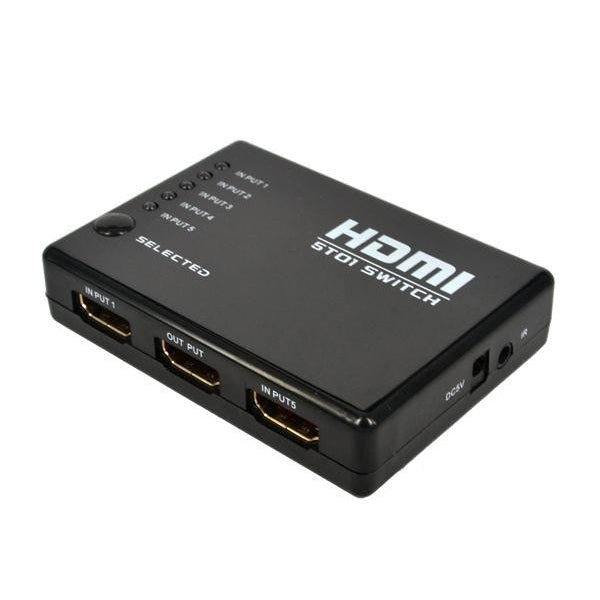 5 Ports 1080P HDMI Switch with Remote Controller, Support HDTV(Black) - Switch by buy2fix | Online Shopping UK | buy2fix