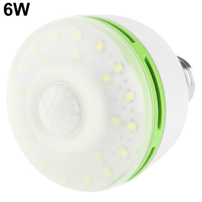 6W Human Sensor Light Lamp, White Light, 48 LED, Base Type: E27 - Sensor LED Lights by buy2fix | Online Shopping UK | buy2fix