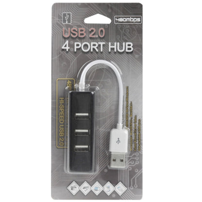 4 Ports USB 2.0 HUB for Apple Computer(Black) - USB 2.0 HUB by buy2fix | Online Shopping UK | buy2fix