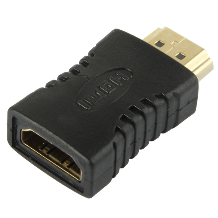 Gold Plated HDMI 19 Pin Male to Female Adapter(Black) - Adapter by buy2fix | Online Shopping UK | buy2fix