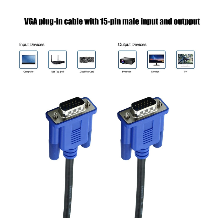 3m High Quality VGA 15Pin Male to VGA 15Pin Male Cable for LCD Monitor / Projector - Cable by buy2fix | Online Shopping UK | buy2fix