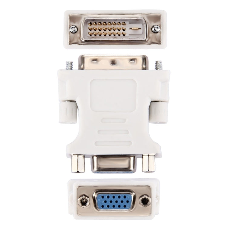 DVI 24+1 Pin Male to VGA 15Pin Female Adapter(White) - Adapter by buy2fix | Online Shopping UK | buy2fix