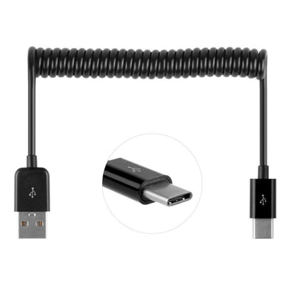 USB 2.0 to USB 3.0 Type C Retractable Charging / Data Cable(Black) - USB-C & Type-C Cable by buy2fix | Online Shopping UK | buy2fix