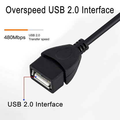 90 Degree Mini USB Male to USB 2.0 AF Adapter Cable with OTG Function, Length: 25cm - USB Cable by buy2fix | Online Shopping UK | buy2fix