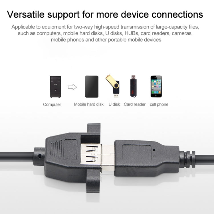 USB 2.0 AM to AF Mount Pannel Cable, Length: 30cm - USB Cable by buy2fix | Online Shopping UK | buy2fix