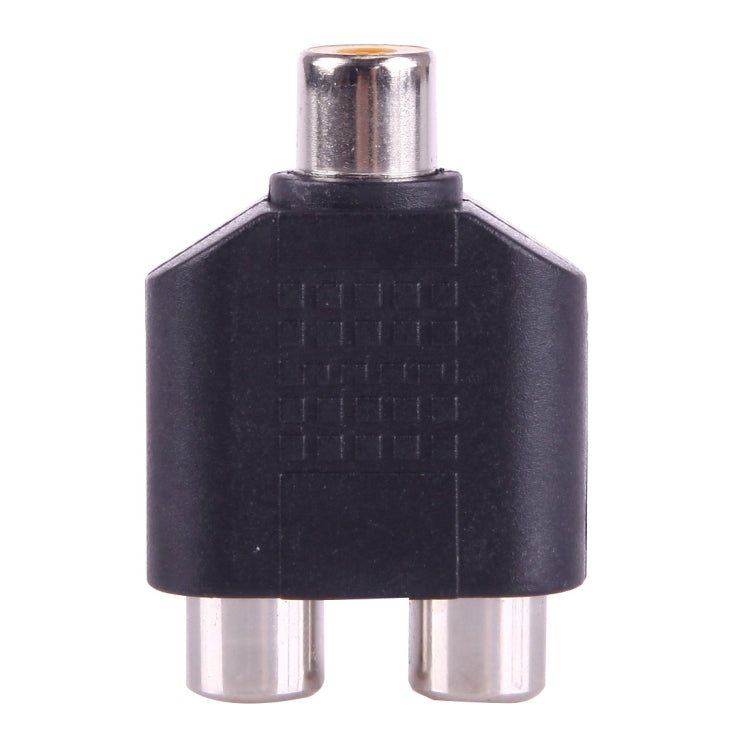 RCA Female to 2 RCA Female Adapter(Black) - RCA Adapter by buy2fix | Online Shopping UK | buy2fix