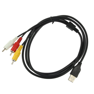 USB to 3 x RCA Male Cable, Length: 1.5m - Computer & Networking by buy2fix | Online Shopping UK | buy2fix