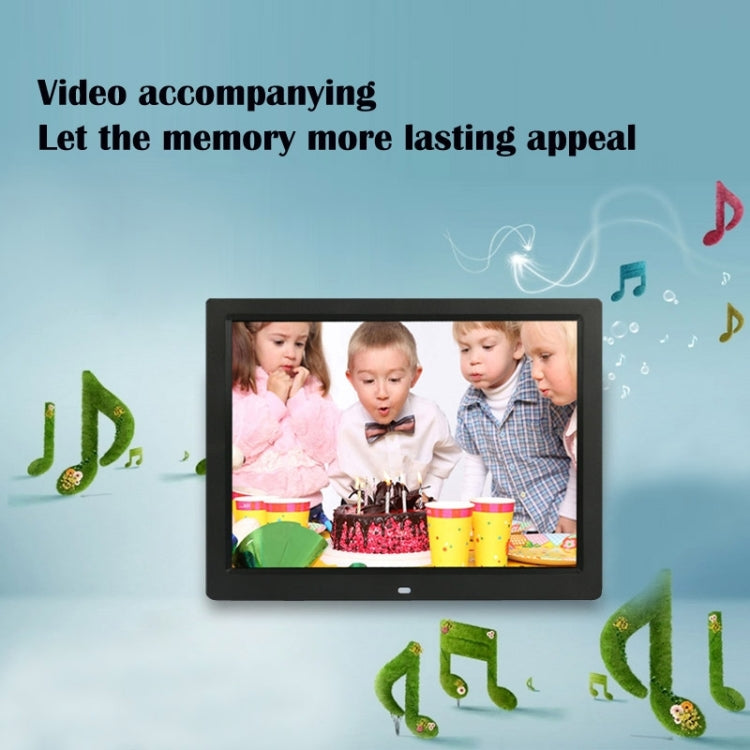 14 inch LED Display Multi-media Digital Photo Frame with Holder & Music & Movie Player, Support USB / SD / MS / MMC Card Input(White) - Consumer Electronics by buy2fix | Online Shopping UK | buy2fix