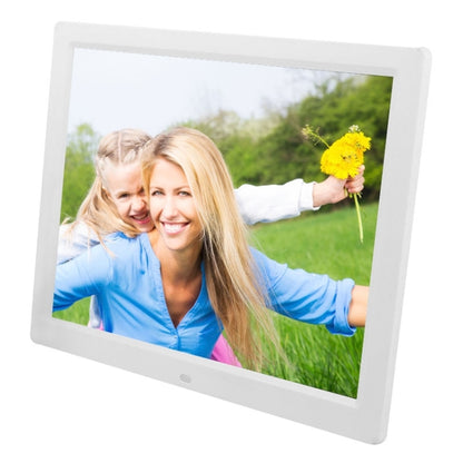 14 inch LED Display Multi-media Digital Photo Frame with Holder & Music & Movie Player, Support USB / SD / MS / MMC Card Input(White) - Consumer Electronics by buy2fix | Online Shopping UK | buy2fix