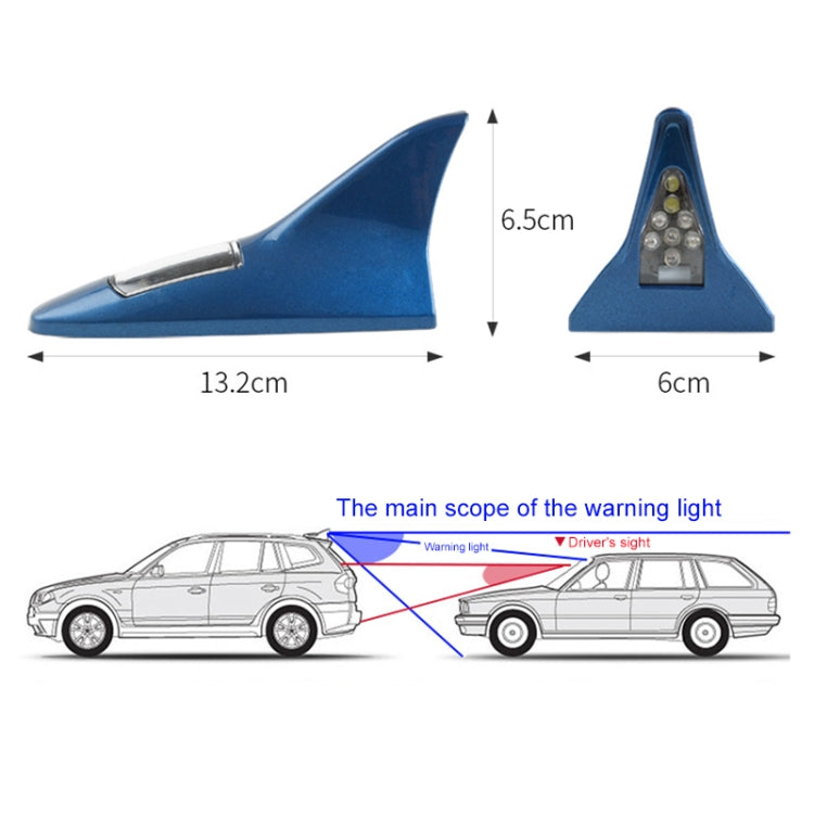 Solar Shark Fin High-positioned Alarm Light(Black) - In Car by buy2fix | Online Shopping UK | buy2fix