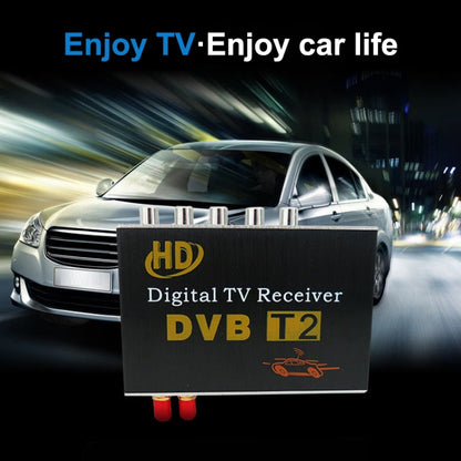 High Speed 90km/h H.264 / AVC MPEG4 Mobile Digital Car DVB-T2 TV Receiver, Suit for Europe / Singapore / Thailand / Africa ect. Market(Black) - Consumer Electronics by buy2fix | Online Shopping UK | buy2fix