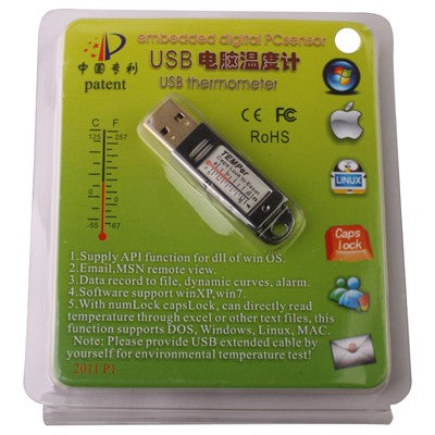 USB Thermometer / Embedded Digital PC Sensor, Temperature Range: -67 Degrees Fahrenheit to 257 Degrees Fahrenheit - Gadget by buy2fix | Online Shopping UK | buy2fix