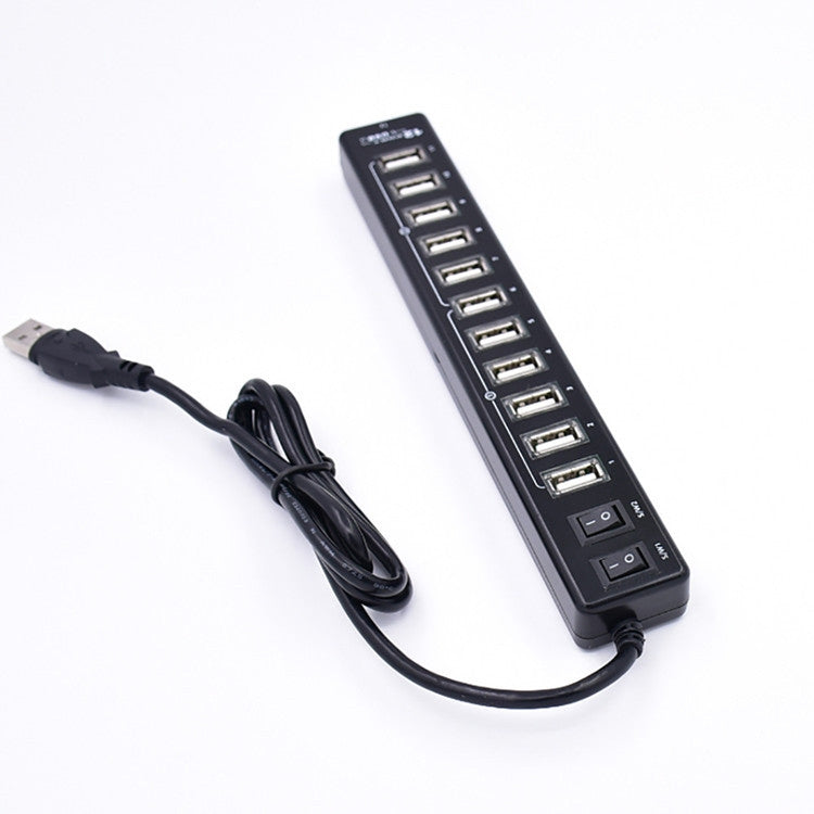 12-Port USB 2.0 HUB，Suitable for Notebook / Netbook(Black) - USB 2.0 HUB by buy2fix | Online Shopping UK | buy2fix