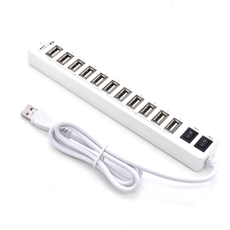 12-Port USB 2.0 HUB，Suitable for Notebook / Netbook(White) - USB 2.0 HUB by buy2fix | Online Shopping UK | buy2fix