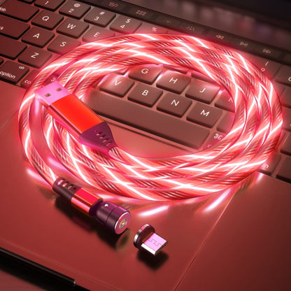 2.4A USB to Micro USB 540 Degree Bendable Streamer Magnetic Data Cable, Cable Length: 1m (Red) - Mobile Accessories by buy2fix | Online Shopping UK | buy2fix