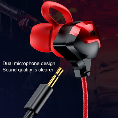 WK ET-Y30 ET Series 3.5mm Elbow In-ear Wired Wire-control Gaming Earphone with Microphone (Black) - Normal Style Earphone by WK | Online Shopping UK | buy2fix