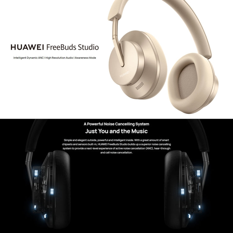 Original HUAWEI FreeBuds Studio Dynamic Noise Cancelling Bluetooth 5.2 Wireless Headset(Black) - Headset & Headphone by Huawei | Online Shopping UK | buy2fix