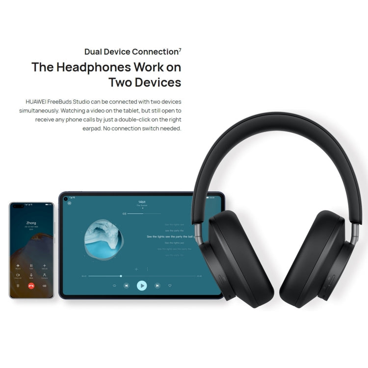 Original HUAWEI FreeBuds Studio Dynamic Noise Cancelling Bluetooth 5.2 Wireless Headset(Black) - Headset & Headphone by Huawei | Online Shopping UK | buy2fix