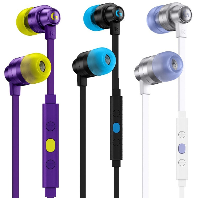 Logitech G333 In-ear Gaming Wired Earphone with Microphone, Standard Version(Purple) - In Ear Wired Earphone by Logitech | Online Shopping UK | buy2fix