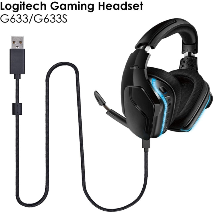 ZS0155 For Logitech G633 / G633s USB Headset Audio Cable Support Call / Headset Lighting, Cable Length: 2m - Headset Accessories by buy2fix | Online Shopping UK | buy2fix