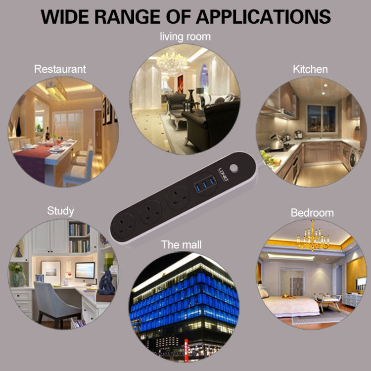 LDNIO SC3301 3 x USB Ports Travel Home Office Socket, Cable Length: 1.6m, EU Plug - Consumer Electronics by LDNIO | Online Shopping UK | buy2fix
