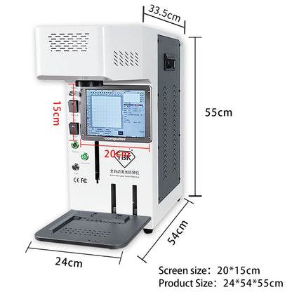 TBK958B Automatic Mini Laser Marking Screen Separater Repair Machine - Repair Platform by TBK | Online Shopping UK | buy2fix