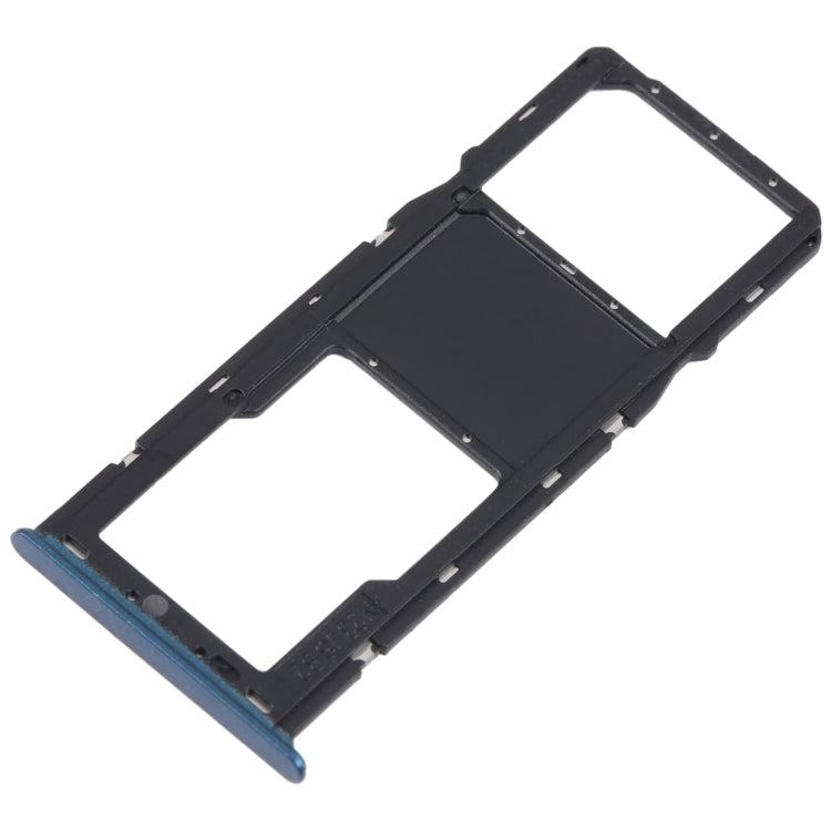 For Samsung Galaxy A03s SM-A037U Original SIM Card Tray + Micro SD card tray (Blue) - Repair & Spare Parts by buy2fix | Online Shopping UK | buy2fix
