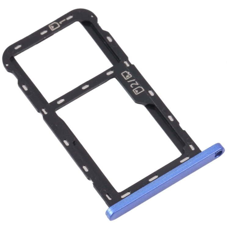 For ZTE Blade A72 SIM Card Tray + SIM Card Tray / Micro SD Card Tray (Blue) - For ZTE by buy2fix | Online Shopping UK | buy2fix