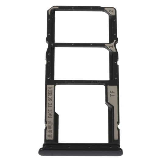 SIM Card Tray + SIM Card Tray + Micro SD Card Tray For Xiaomi Redmi 10A (Black) - Repair & Spare Parts by buy2fix | Online Shopping UK | buy2fix