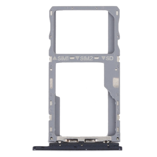 For TCL 10 SE T766H Original SIM Card Tray + SIM / Micro SD Card Tray (Black) - Repair & Spare Parts by buy2fix | Online Shopping UK | buy2fix