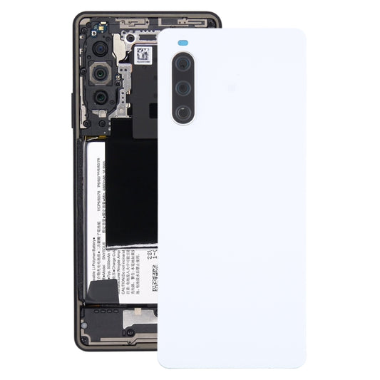 For Sony Xperia 10 IV Original Battery Back Cover(White) - Repair & Spare Parts by buy2fix | Online Shopping UK | buy2fix