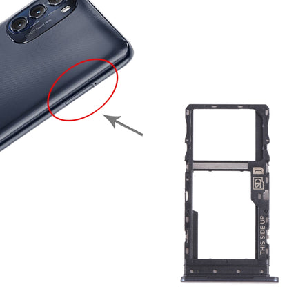 For Motorola Moto G 2022 SIM Card Tray + Micro SD Card Tray (Black) - Card Socket by buy2fix | Online Shopping UK | buy2fix