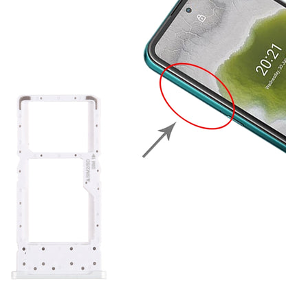 For Nokia X10 Original SIM + SIM / Micro SD Card Tray (White) - Card Tray by buy2fix | Online Shopping UK | buy2fix