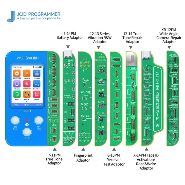 JC V1SE Testing Repair Receiver Test Board Adaptor For iPhone 8-13 Pro Max - Test Tools by JC | Online Shopping UK | buy2fix