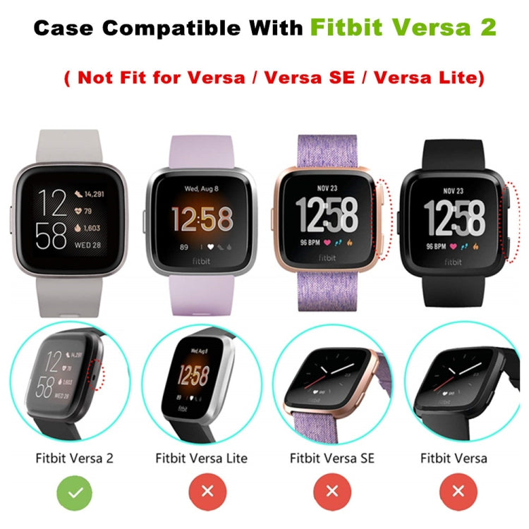 For Fitbit versa 2 Plating TPU All-inclusive Protective Shell(Rose gold) - Smart Wear by buy2fix | Online Shopping UK | buy2fix