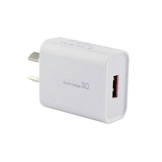 QC 3.0 18W 3A Single USB Interface Charger, AU Plug - USB Charger by buy2fix | Online Shopping UK | buy2fix